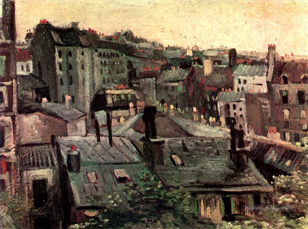 Vue des toits et des arrières des maisons Vincent van Gogh Peintures à l'huile